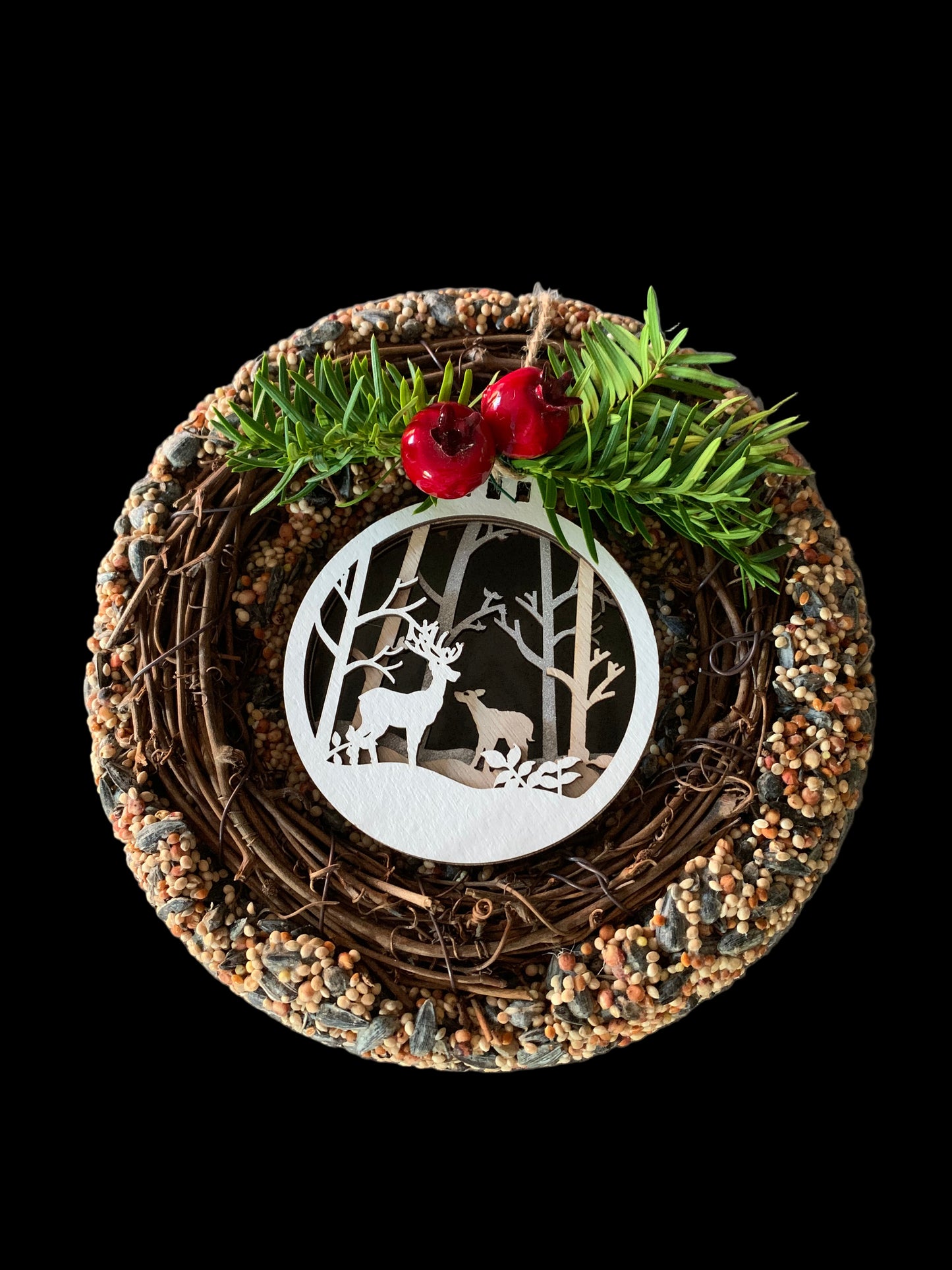 Seasonal Birdseed Wreath – December Winterberry Edition